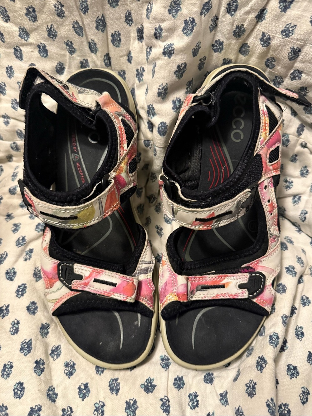 Ecco Pink White Multi-Accent Sport Sandals
